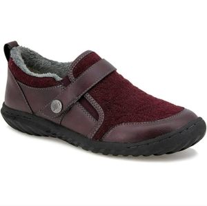 JBU Jambu Slip On Tide Oxford Wine Red Women Size 6.5 Faux Fur